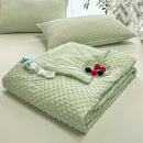 Mint green textured cooling massage blanket bedroom comforter