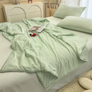 Mint green textured cooling massage blanket bedroom comforter