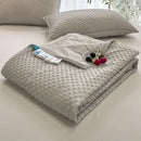 Mint green textured cooling massage blanket bedroom comforter