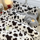 Mint green & white ginkgo leaf cartoon print bedding set bedroom