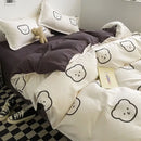 Mint green & white ginkgo leaf cartoon print bedding set bedroom