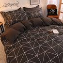 Mint green & white ginkgo leaf cartoon print bedding set bedroom