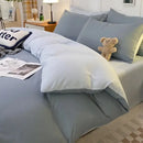 Mint green & white ginkgo leaf cartoon print bedding set bedroom