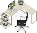 L Shaped Desk 48 X 48 Inches Maple Finish Home Office Desk