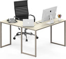 L Shaped Desk 48 X 48 Inches Maple Finish Home Office Desk