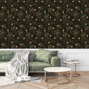 Dark Green Wallpaper with Palms
