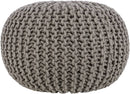 Harmannsdorf Medium Gray Pouf