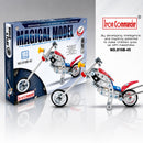 Metal Motorcycle Model Kit Buildable Chopper Toy with Bolts & Tools DIY  (105 Pieces) 7.5 Inches
