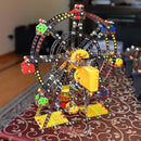 Rotating Motorized with LED Lights Metal Ferris Wheel Model Kit (954 Pieces) 14 Inches