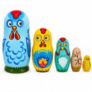 The Chicken Family Wooden Nesting Dolls