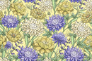Modish Yellow Floral Wallpaper