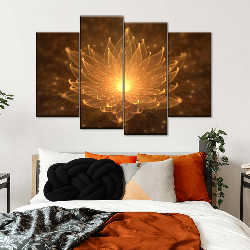 Glowing Lotus Wall Art