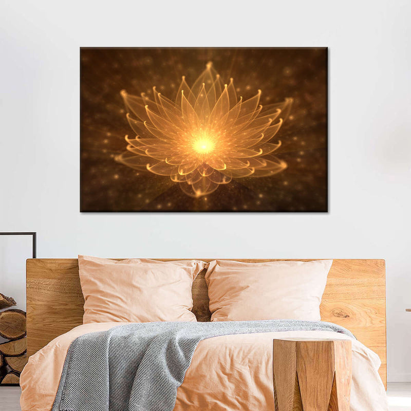 Glowing Lotus Wall Art