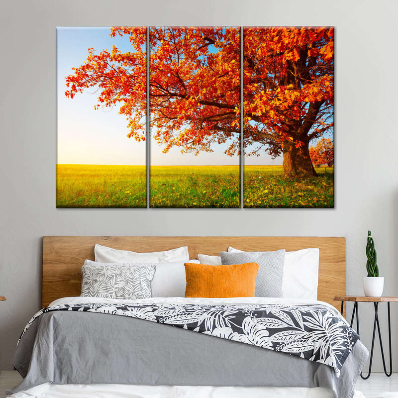 Autumn Oak Tree Wall Art