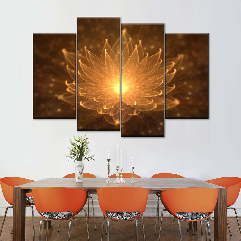 Glowing Lotus Wall Art