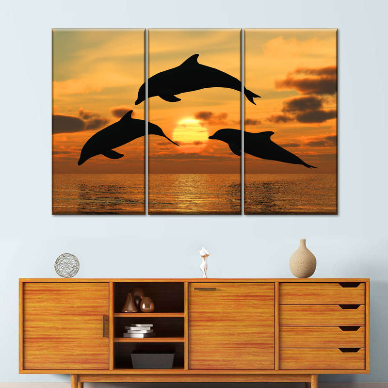 Flying Dolphins Wall Art