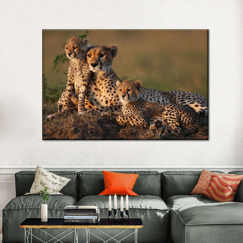 Safari Cheetah Family Wall Art