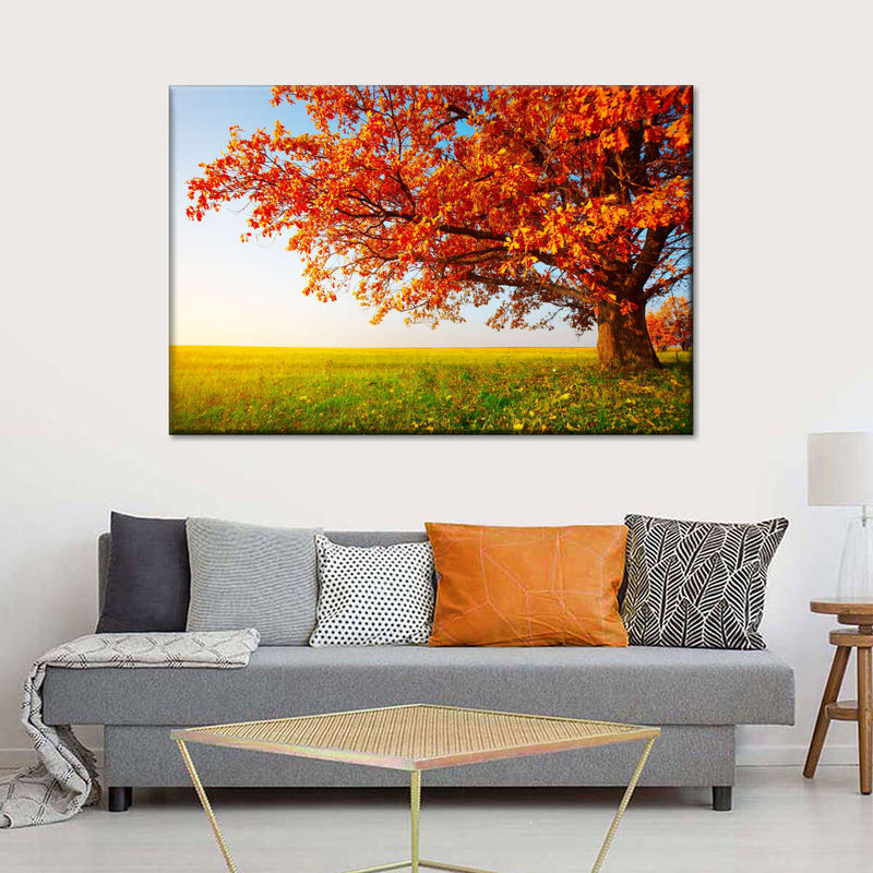 Autumn Oak Tree Wall Art