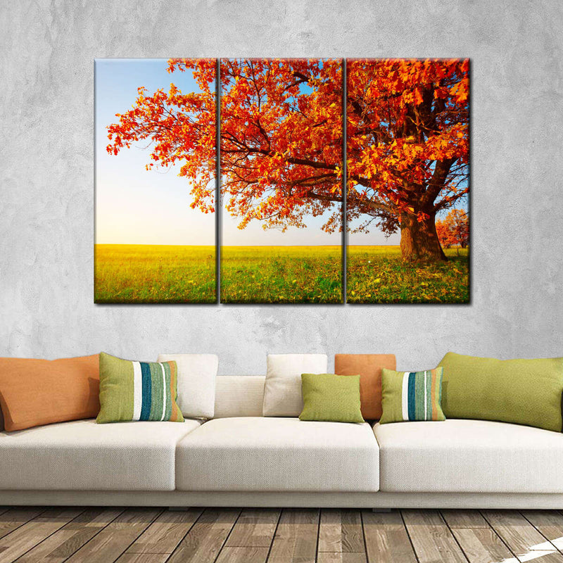 Autumn Oak Tree Wall Art