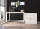Mobile Metal Desk Workstation with Wheels and Durability