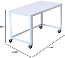 Mobile Metal Desk Workstation with Wheels and Durability