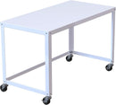 Mobile Metal Desk Workstation with Wheels and Durability