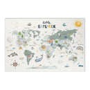 World Map Kids Room Rug - Oh, the places you'll go / Adventures await