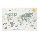 World Map Kids Room Rug - Oh, the places you'll go / Adventures await