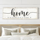 Home Coordinates Family Sign