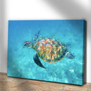 Green Sea Turtle Oil Paint Canvas Wall Art