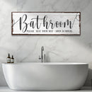 Please Seat Yourself Bathroom Sign