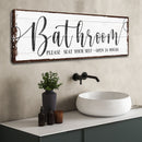 Please Seat Yourself Bathroom Sign