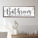 Please Seat Yourself Bathroom Sign