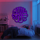 Chill Out Metal Neon Wall Art- LN0134