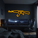 AK47 Weapon Metal Neon Wall Art- LN0124