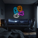 Colorful Smiles Metal Neon Wall Art- LN0185