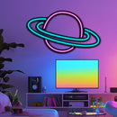 Saturn Metal Neon Wall Art- LN0199