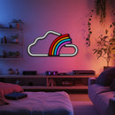 Rainbow Cloud Metal Neon Wall Art- LN0198