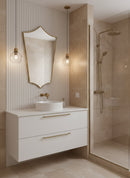 Italian Antique Brass Mirror - Unlacquered Brass Mirror