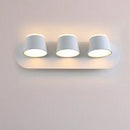 DecorBites™ Modern 1/2/3-Light Bedroom Wall Sconce with Cone Metal Shade - White/Black Vanity Lighting Fixture in White Light