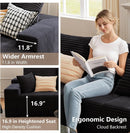 Modern 107 Inch Cloud Sectional Couch with Chaise