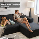 Modern 107.5 Inch Cloud Sectional Sofa With Chaise
