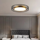 Modern 16w copper ceiling light for living room with frosted glass
