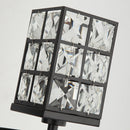 Modern 3-Light Black Wall Sconce with Cryatal Shade