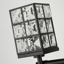 Modern 3-Light Black Wall Sconce with Cryatal Shade