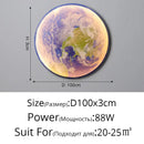 Modern 3d moon earth led wall lamp for bedroom living room decor