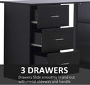 Modern 47 Inch Computer Desk With Storage Shelves