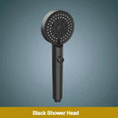 Modern 5-function shower head bathroom sprayer in white silver & black