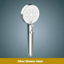 Modern 5-function shower head bathroom sprayer in white silver & black