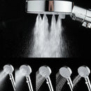 Modern 5-function shower head bathroom sprayer in white silver & black